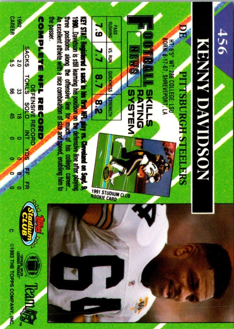 1993 Stadium Club Super Teams Bowl Kenny Davidson
