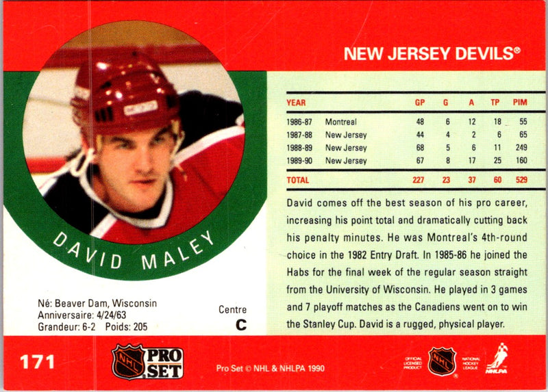 1990 Pro Set David Maley