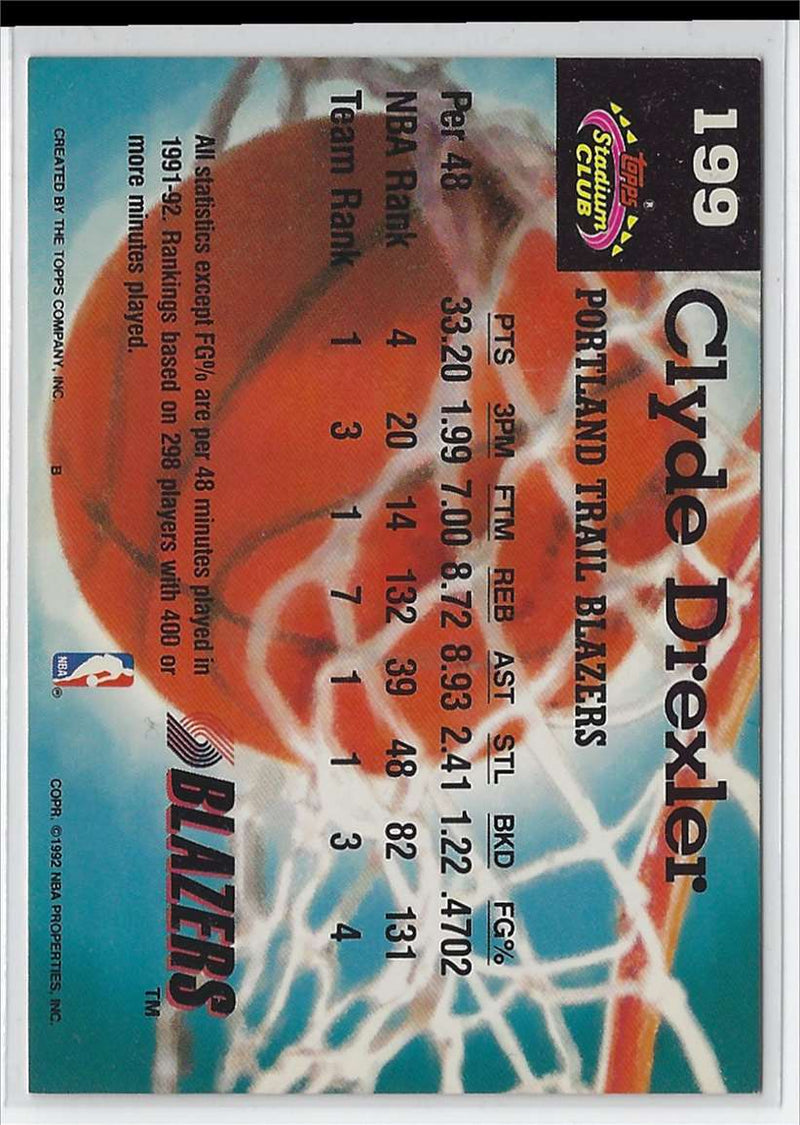 1992 Stadium Club Members Only Clyde Drexler