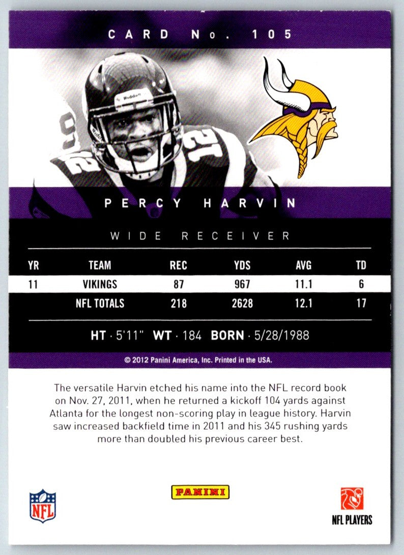 2012 Panini Prestige Percy Harvin