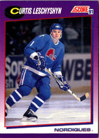 1991 Score Curtis Leschyshyn #58