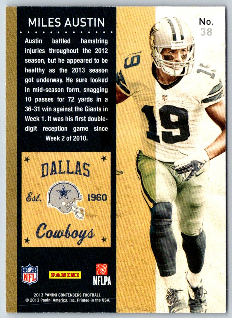 2013 Panini Contenders Miles Austin