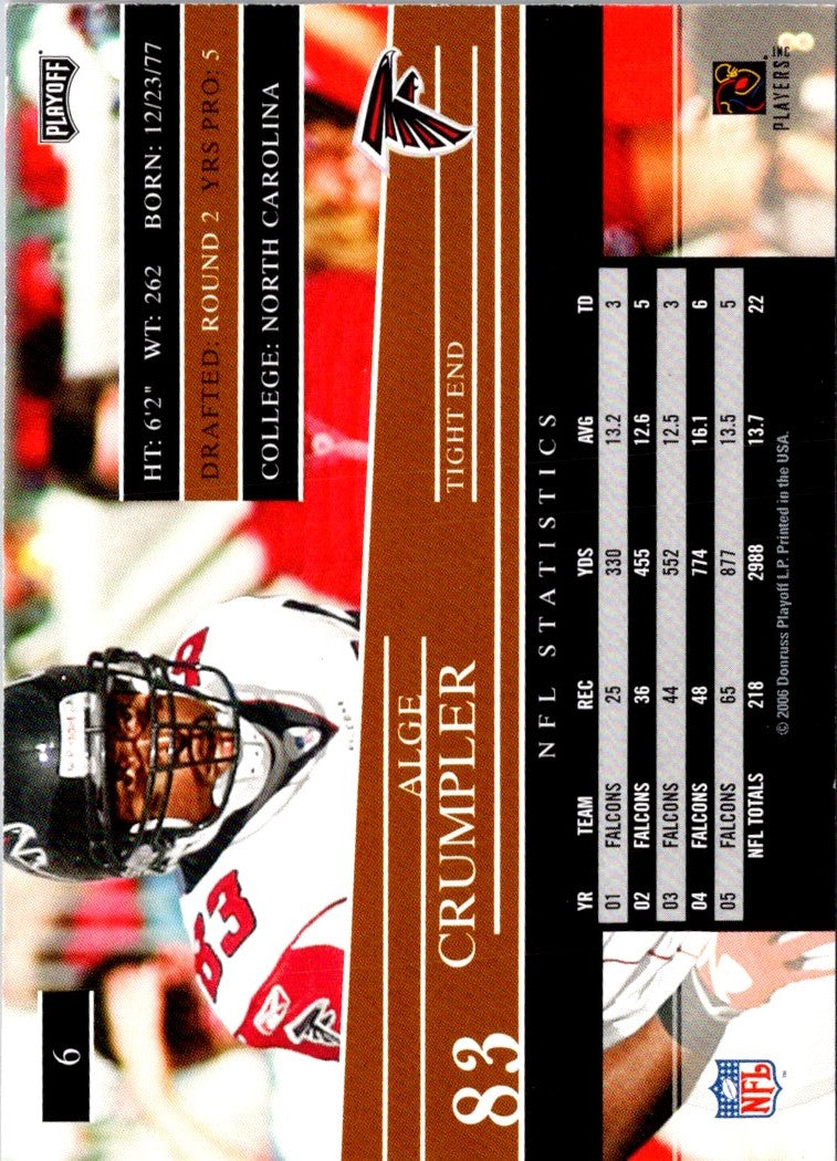 2006 Playoff Prestige Alge Crumpler