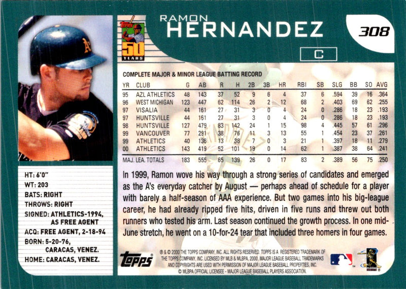 2001 Topps Ramon Hernandez