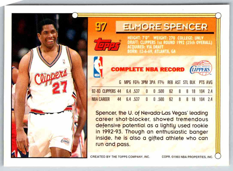 1993 Topps Elmore Spencer