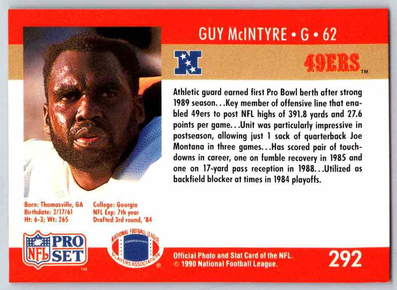 1990 Pro Set Guy McIntyre