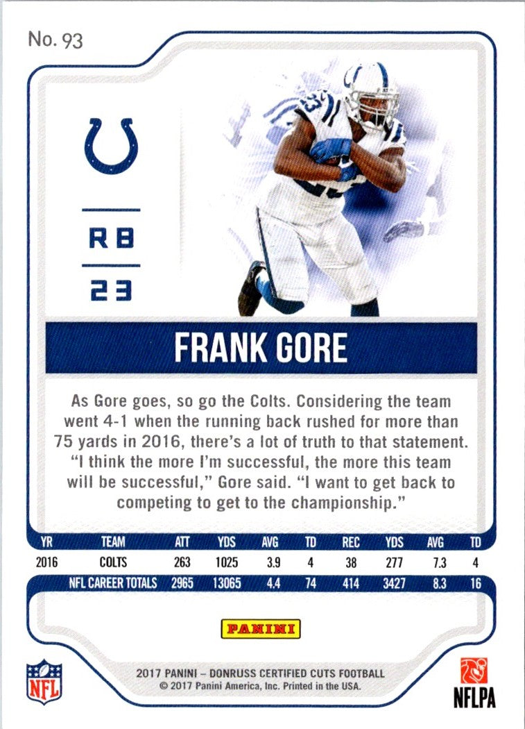 2016 Panini Contenders Frank Gore