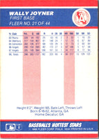 1988 Fleer Hottest Stars Wally Joyner #21