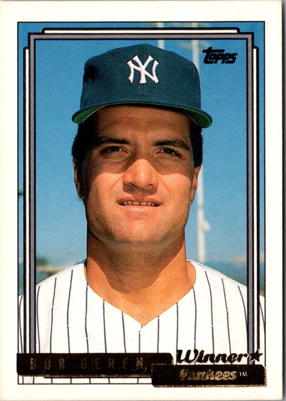 1992 Topps Gold Winners Bob Geren #341