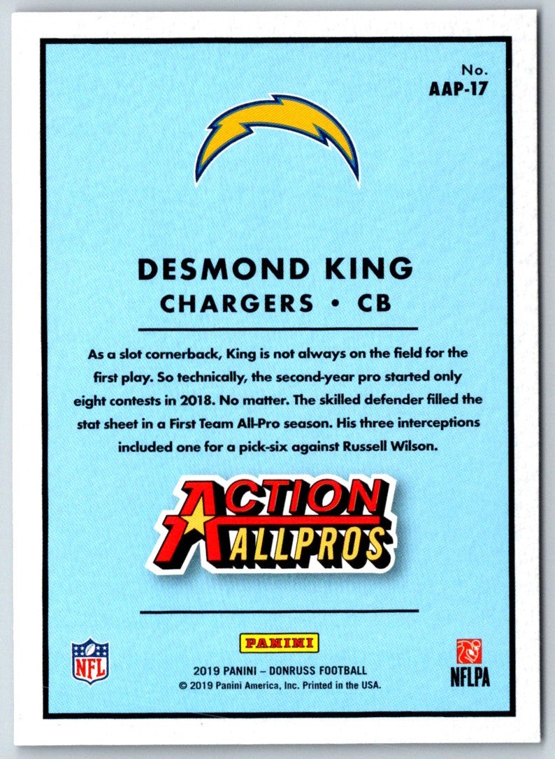 2019 Donruss Action All-Pros Desmond King