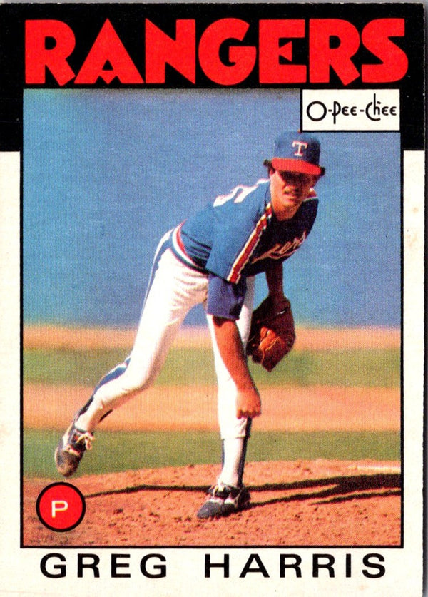 1986 O-Pee-Chee Greg Harris #128