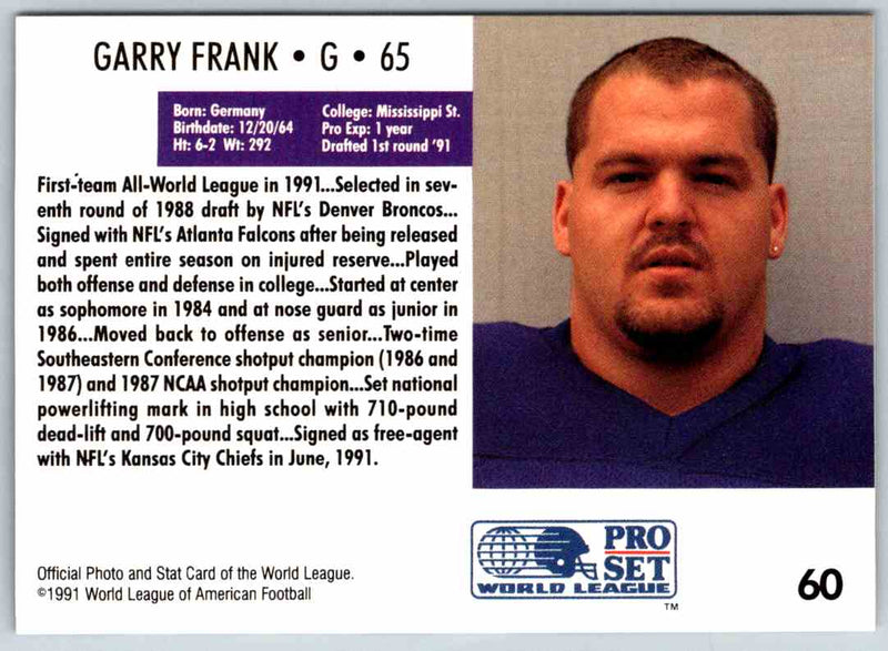 1991 Proset World League Garry Frank