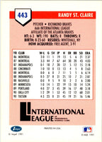 1991 Line Drive AAA Randy St. Claire #443