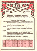 1981 Donruss Bob Shirley