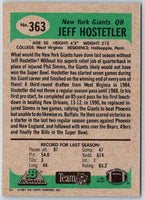 1991 Bowman Football Jeff Hostetler #363