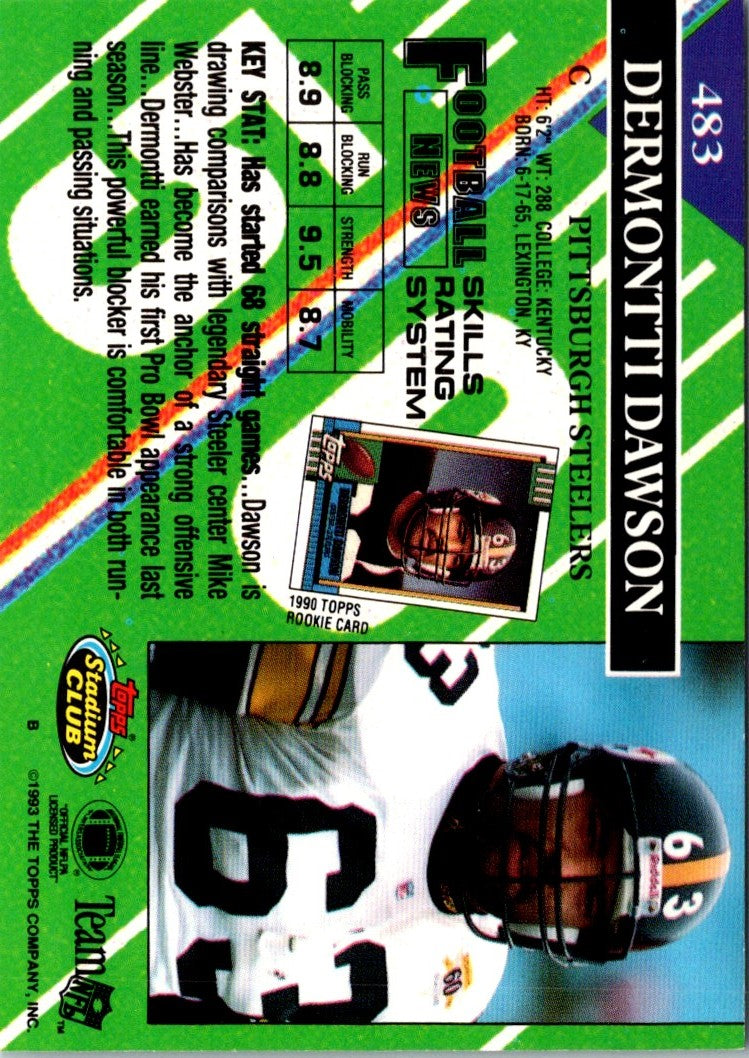 1993 Stadium Club Super Teams Bowl Dermontti Dawson