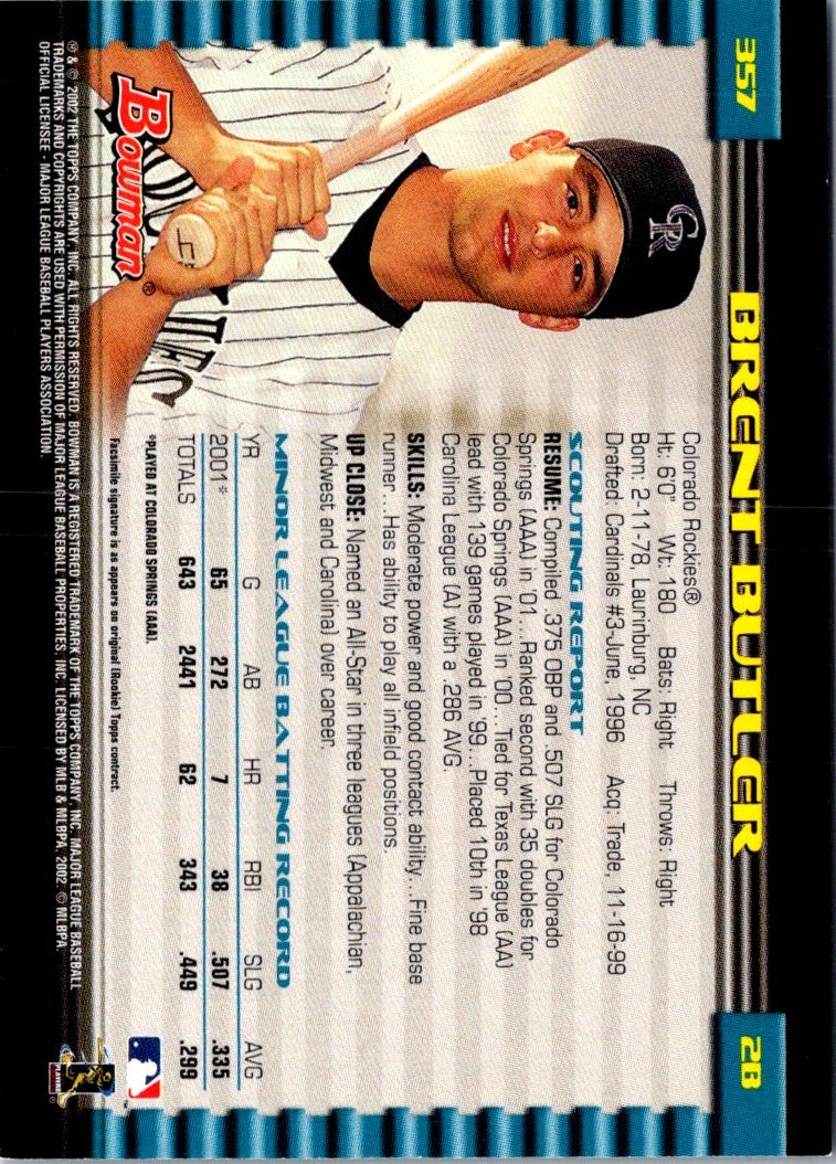 2002 Bowman Brent Butler