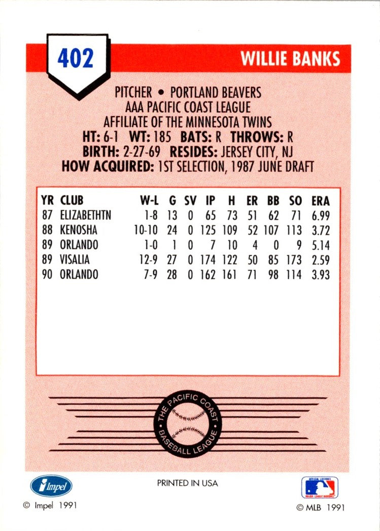 1991 Line Drive AAA Willie Banks