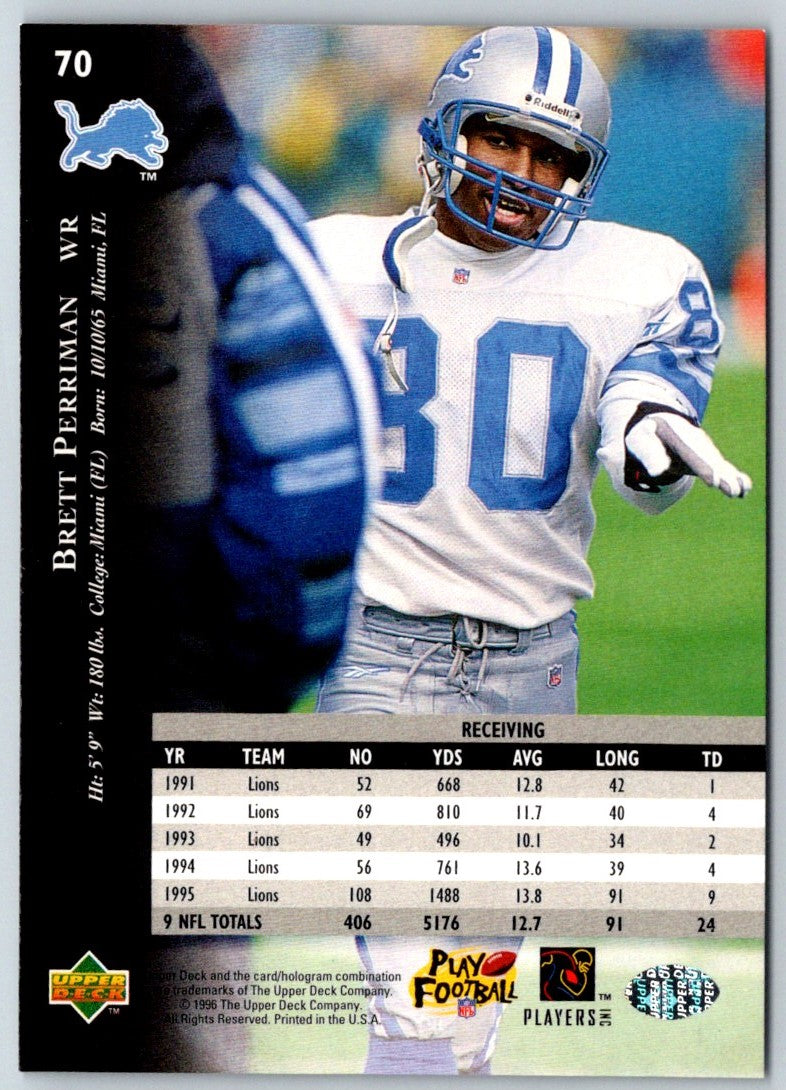 1996 Upper Deck Silver Brett Perriman