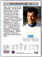 1992 Proset Erik Kramer #168