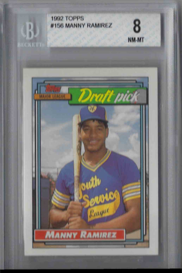 1992 Topps Manny Ramirez 8 BGS #156 Rookie