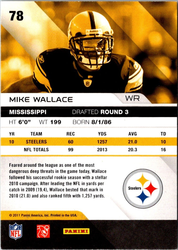 2011 Panini Absolute Memorabilia Mike Wallace