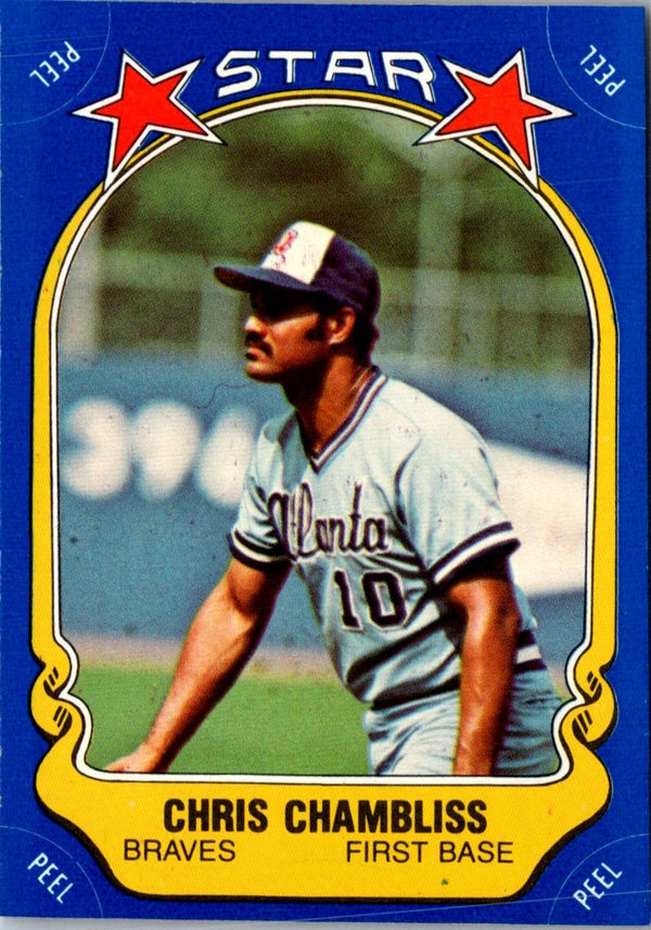 1981 Fleer Star Stickers Chris Chambliss #81