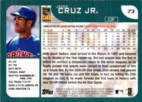 2001 Topps Jose Cruz Jr. #73