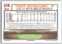 1992 Topps Curt Schilling #316