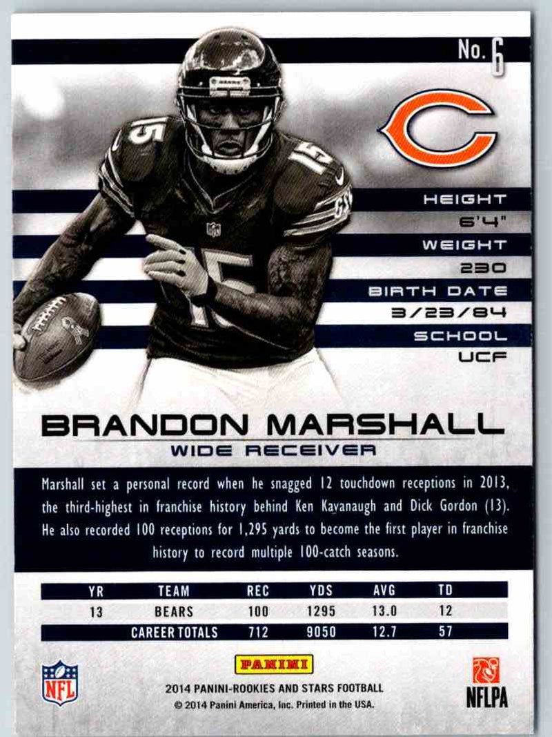 2014 Panini Rookies And Stars Brandon Marshall