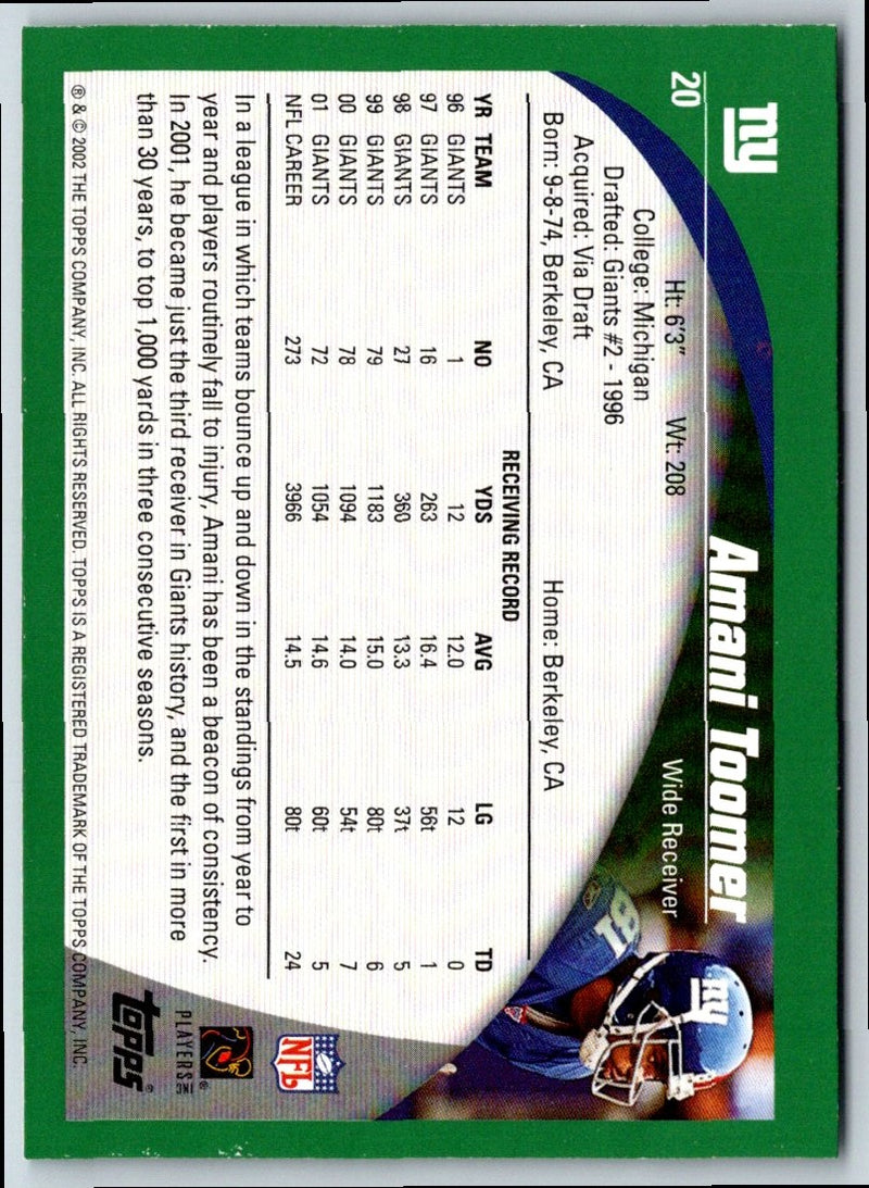 2002 Topps Amani Toomer