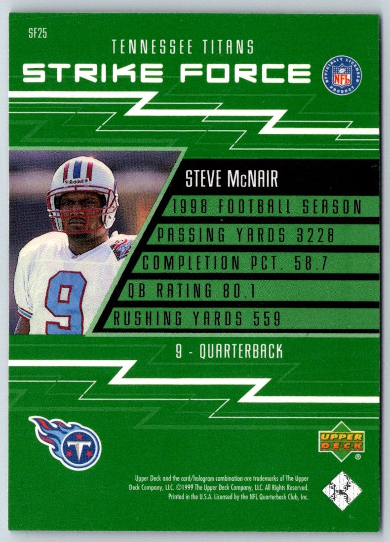 1999 Upper Deck Strike Force Steve McNair