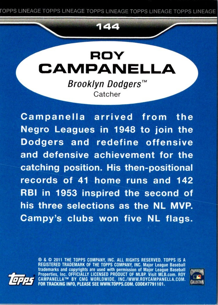 2011 Topps Lineage Roy Campanella