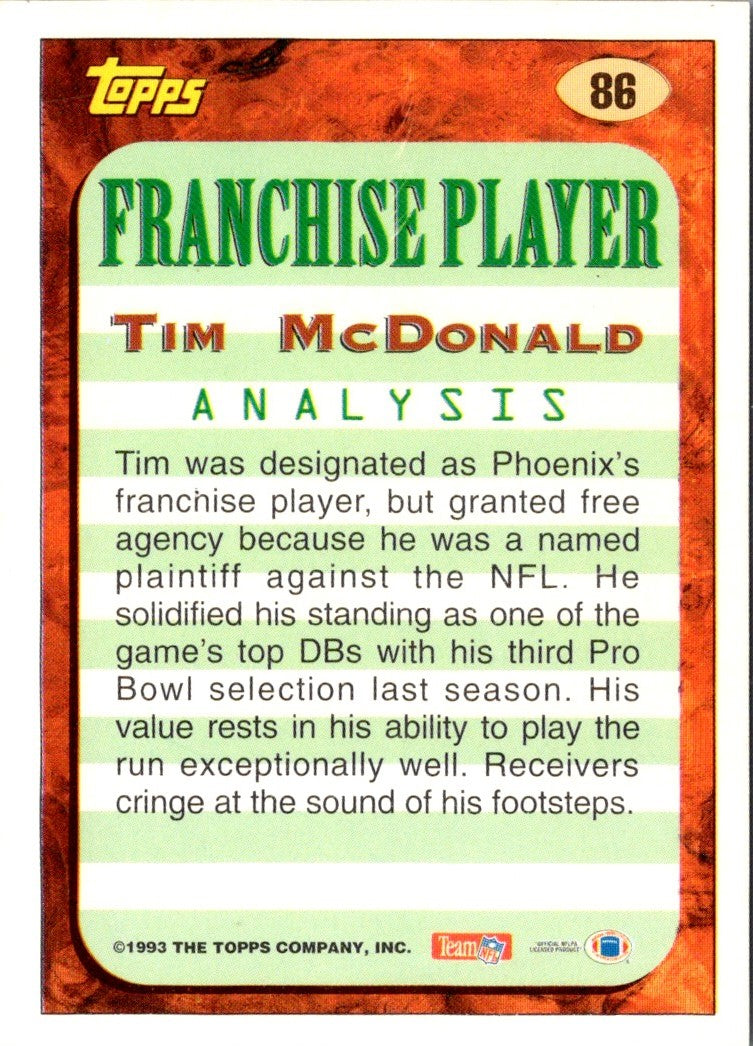 1993 Topps Tim McDonald