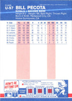 1987 Fleer Update Glossy Bill Pecota #U-97
