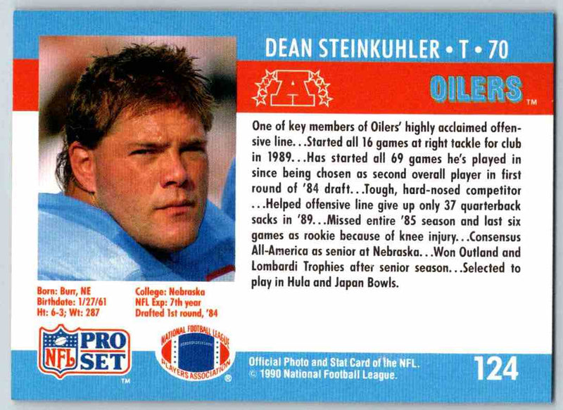 1990 Pro Set Dean Steinkuhler