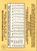 1985 Donruss Don Baylor
