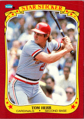 1986 Fleer Star Stickers Tom Herr #57