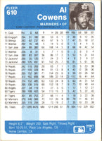 1984 Fleer Al Cowens #610