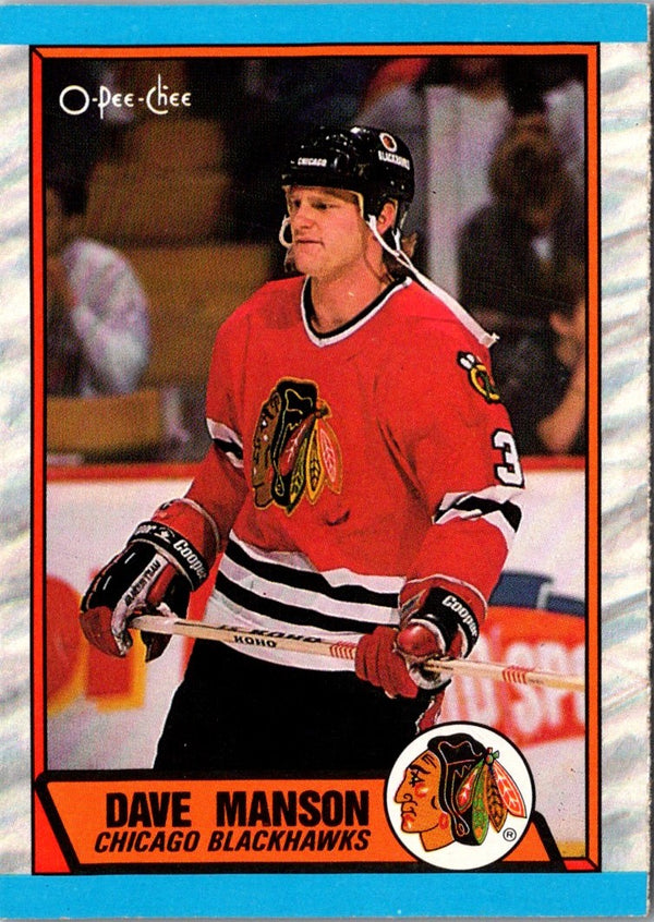 1989 O-Pee-Chee Dave Manson #150 Rookie