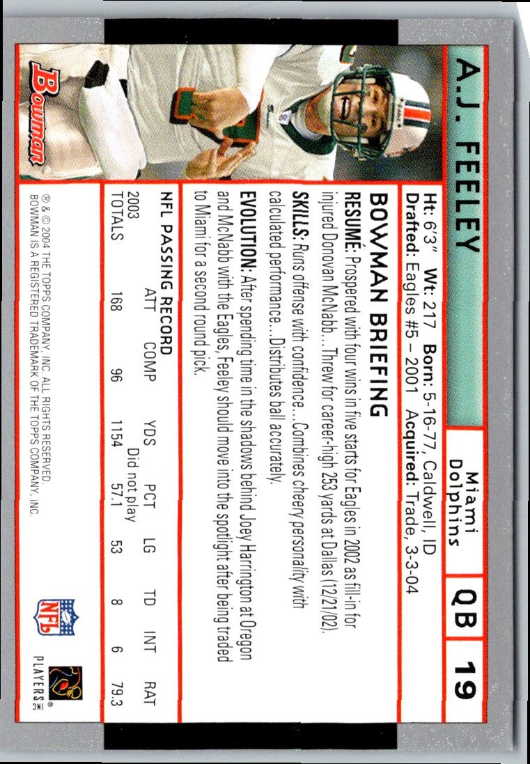 2004 Bowman A.J. Feeley