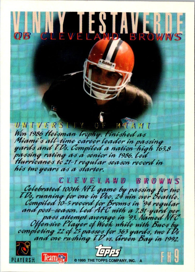 1995 Topps Florida Hotbed Vinny Testaverde