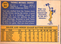 1970 Topps Tom Shopay #363 EX-MT+