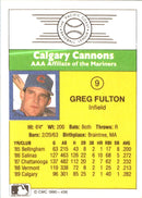 1990 CMC Calgary Cannons Greg Fulton