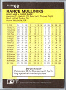 1986 Fleer Rance Mulliniks