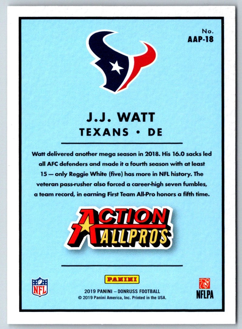 2019 Donruss Action All-Pros J.J. Watt