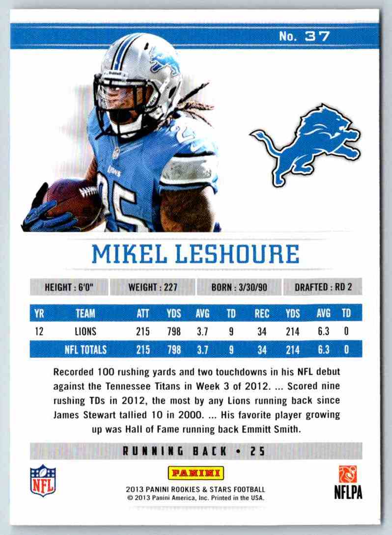 2014 Panini Rookies And Stars Mikel Leshoure