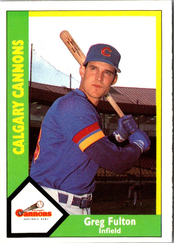 1990 CMC Calgary Cannons Greg Fulton #9