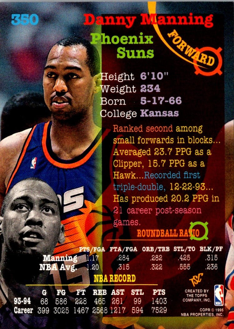 1994 Stadium Club Super Teams NBA Finals Danny Manning