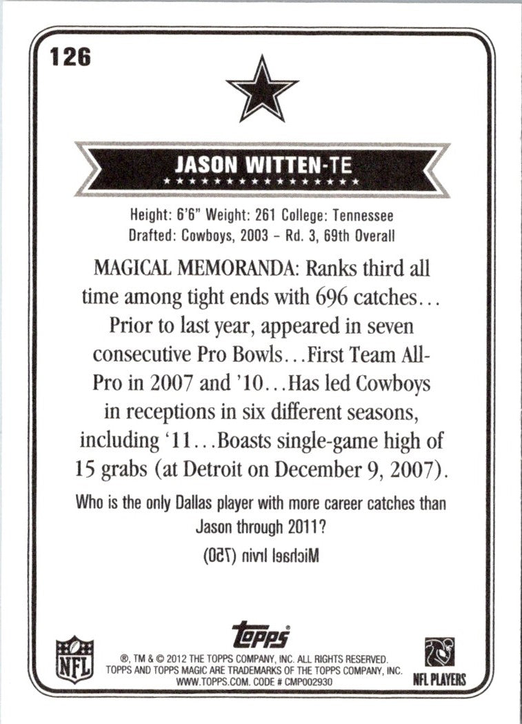 2012 Topps Magic Jason Witten